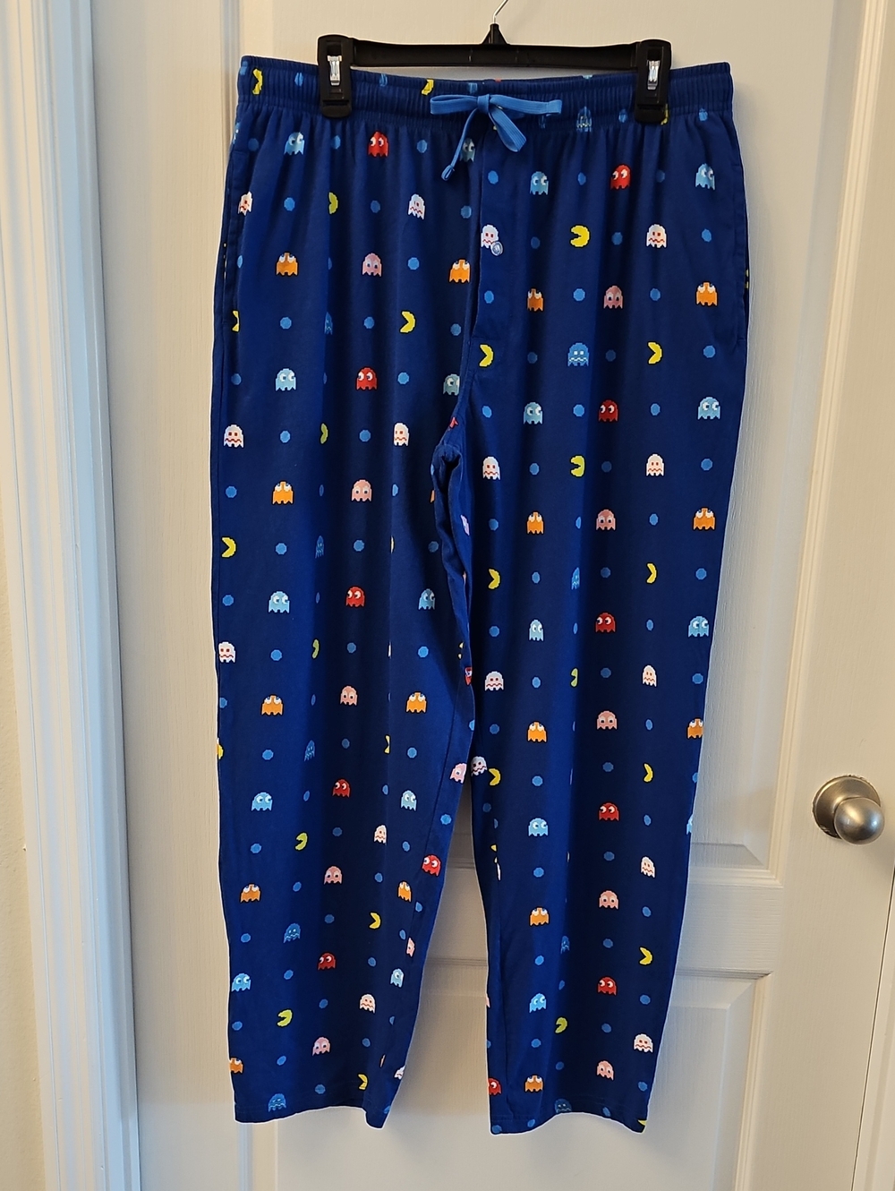 Men's Blue Retro Arcade Pajama Pants